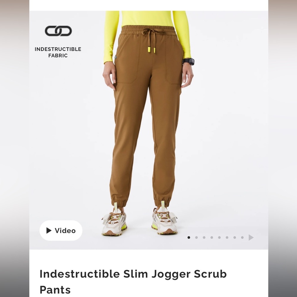 Figs Brown Jogger Sweatpants with Tapered Fit